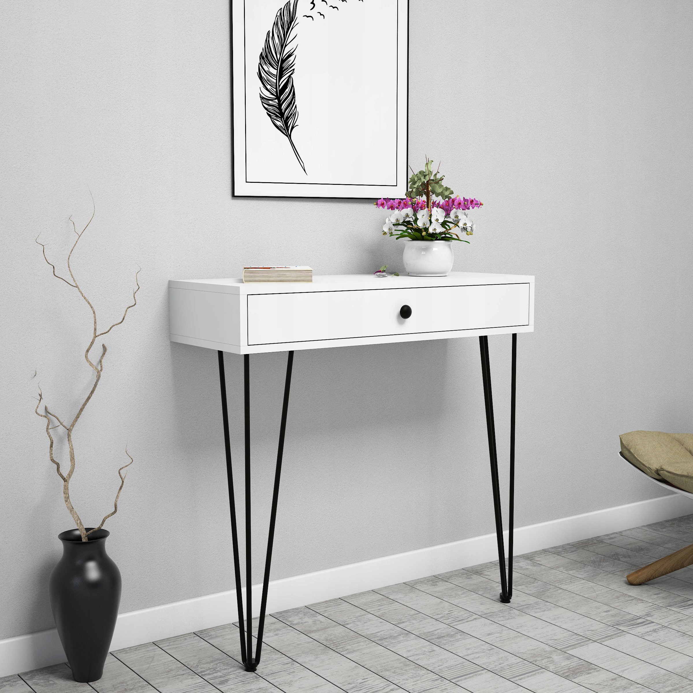 KONSOLA KOMODA KREDENS INDUSTRIAL LOFT BIAŁA Marka inna