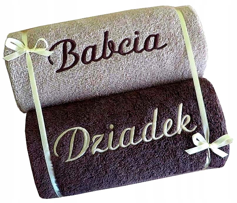 Dárek Den Babičky pro Dědečka 2 ručníky s Výšivkou