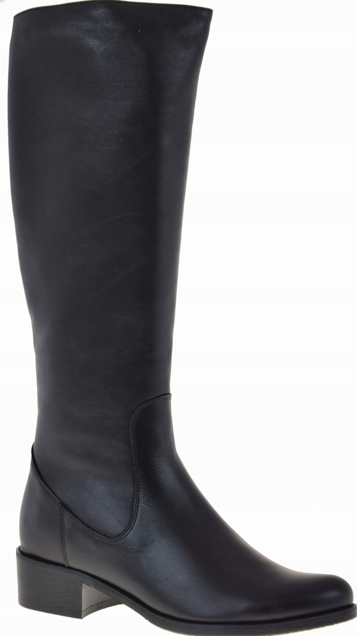 Dámské Kozačky Acord 1400 Kozačky Polská Kůže Zip Zateplené Černé VEL.39