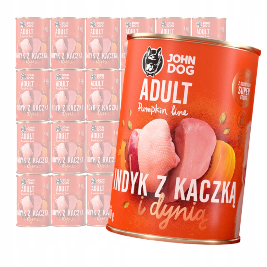John Dog Krůta , Krmivo , dýně, krmivo pro psy 24x400g