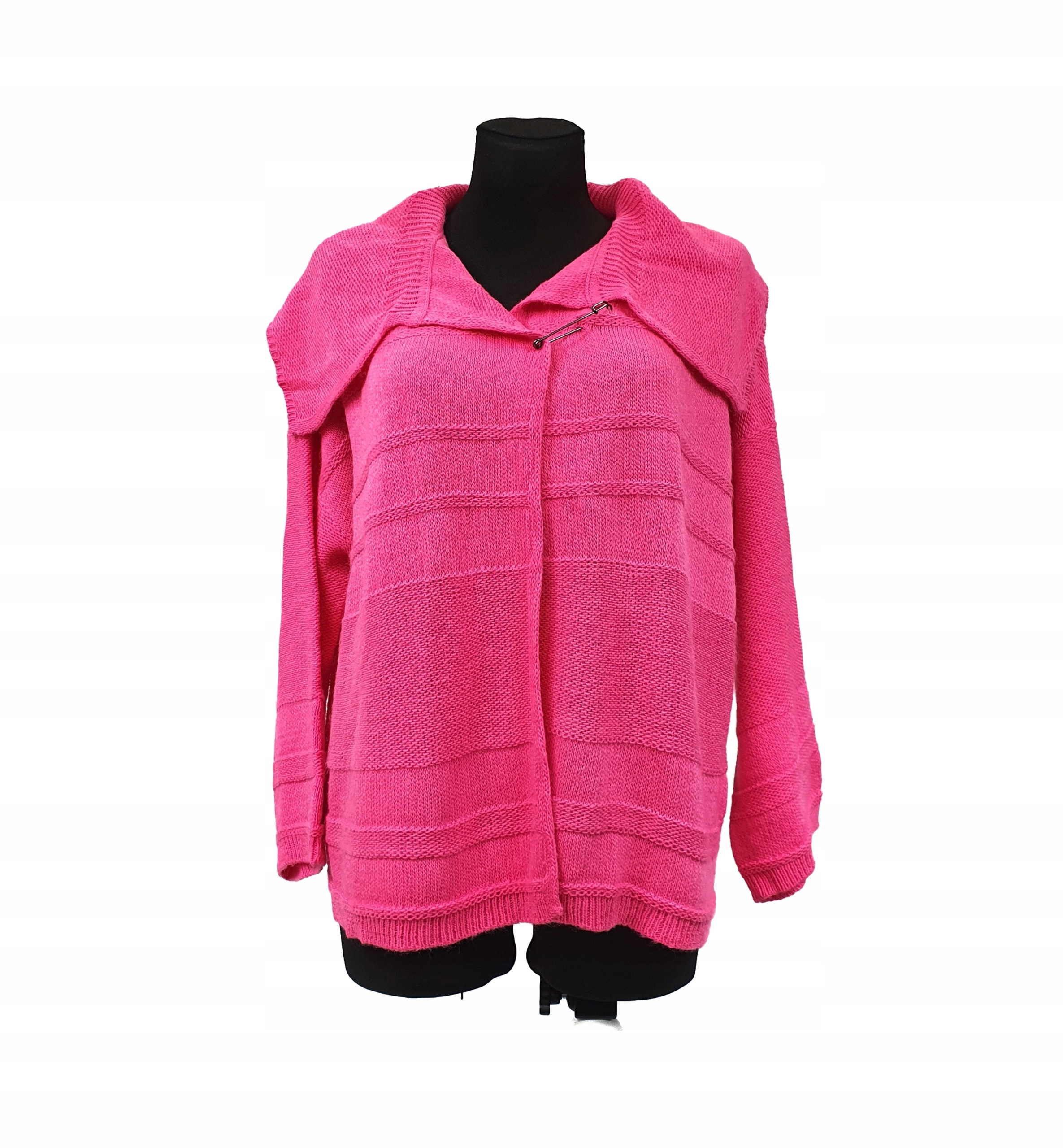 

Sweter damski kardigan Benetton róż wełna one size