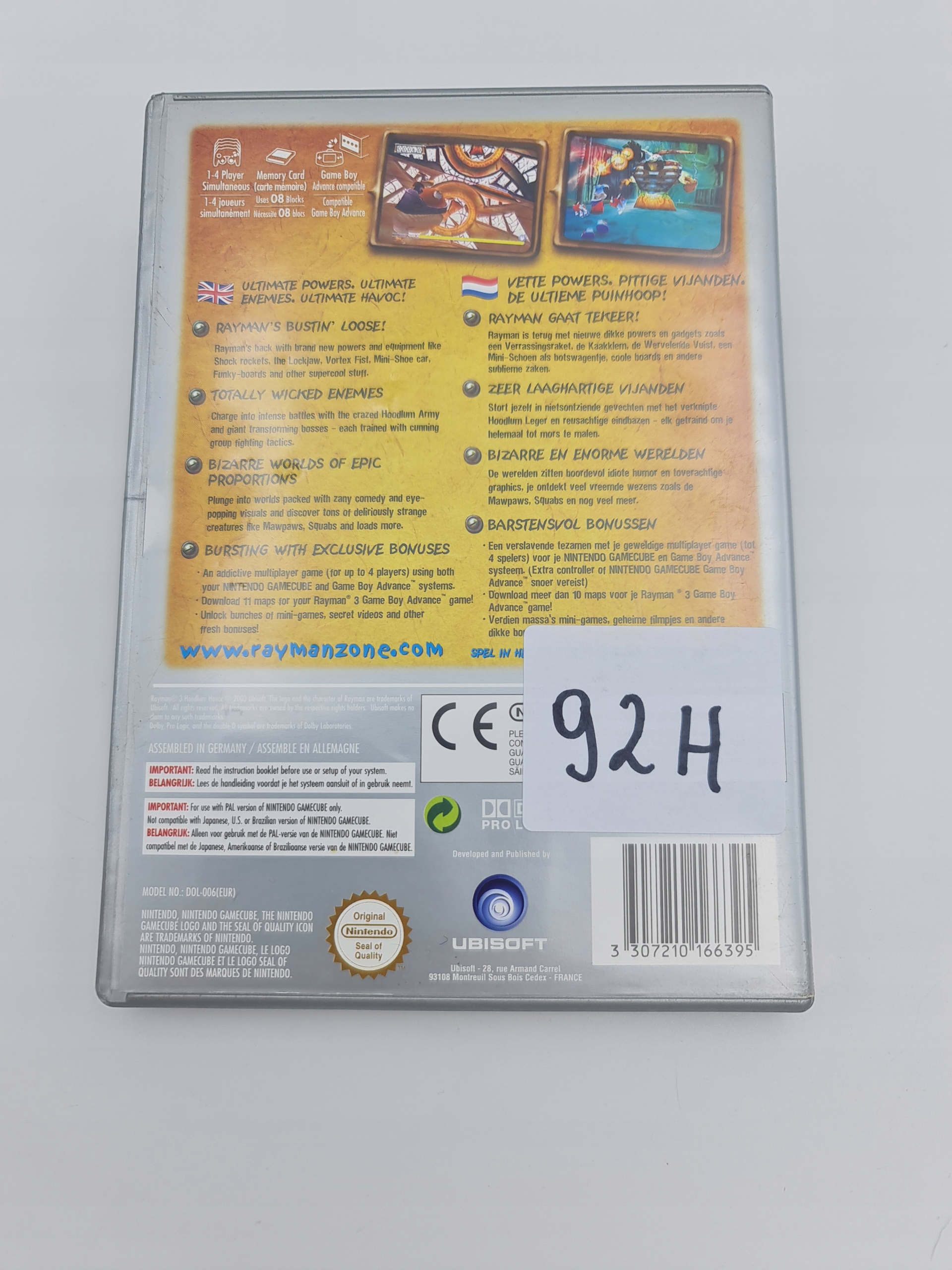 NINTENDO GAMECUBE RAYMAN 3 HOODLUM HAVOC Platforma Nintendo GameCube