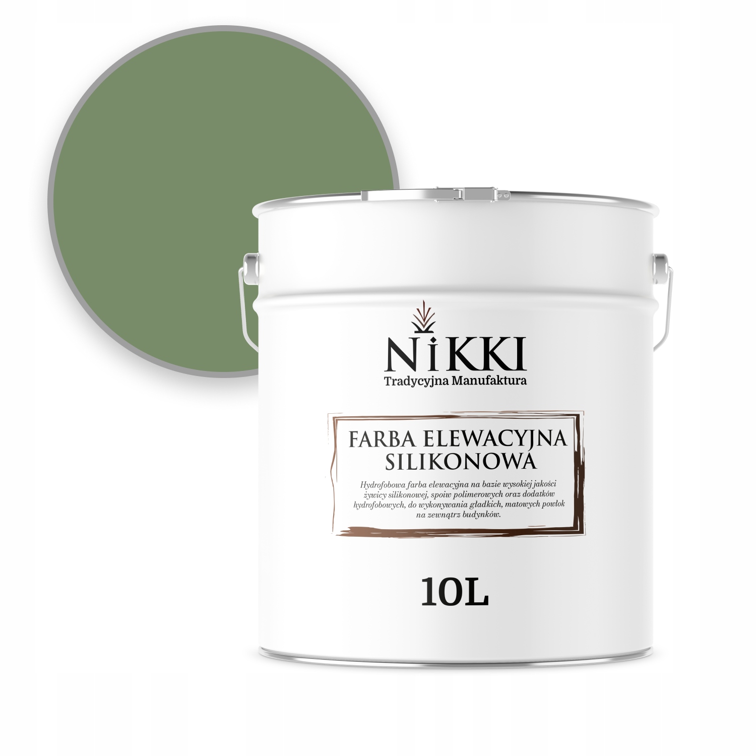 Fasádna Farba 5 L Zelená Tmavá F476 Odolná Voči Uv Zeleni