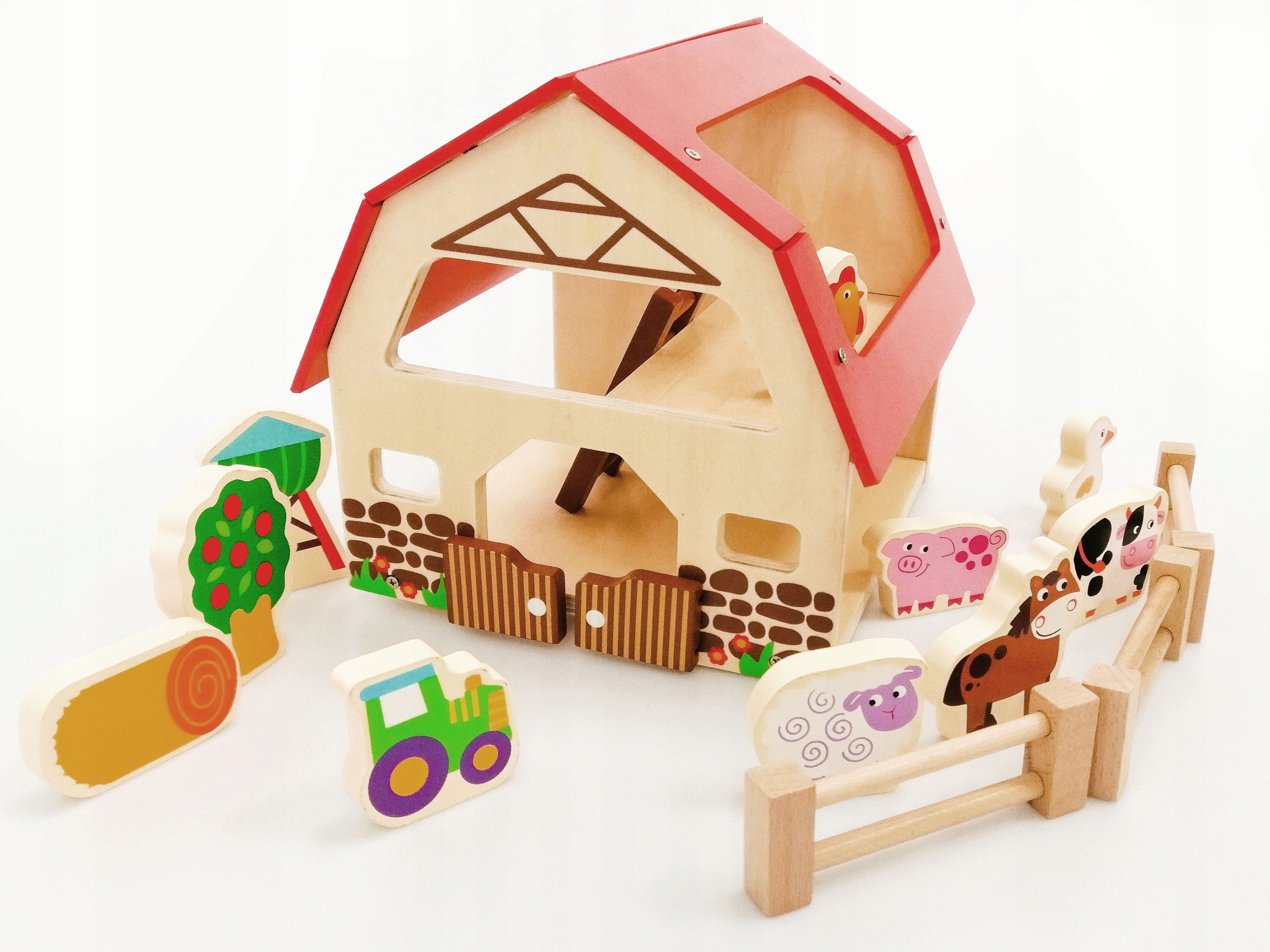 

Tooky Toy Drewniana farma sensoryczna drewno duża