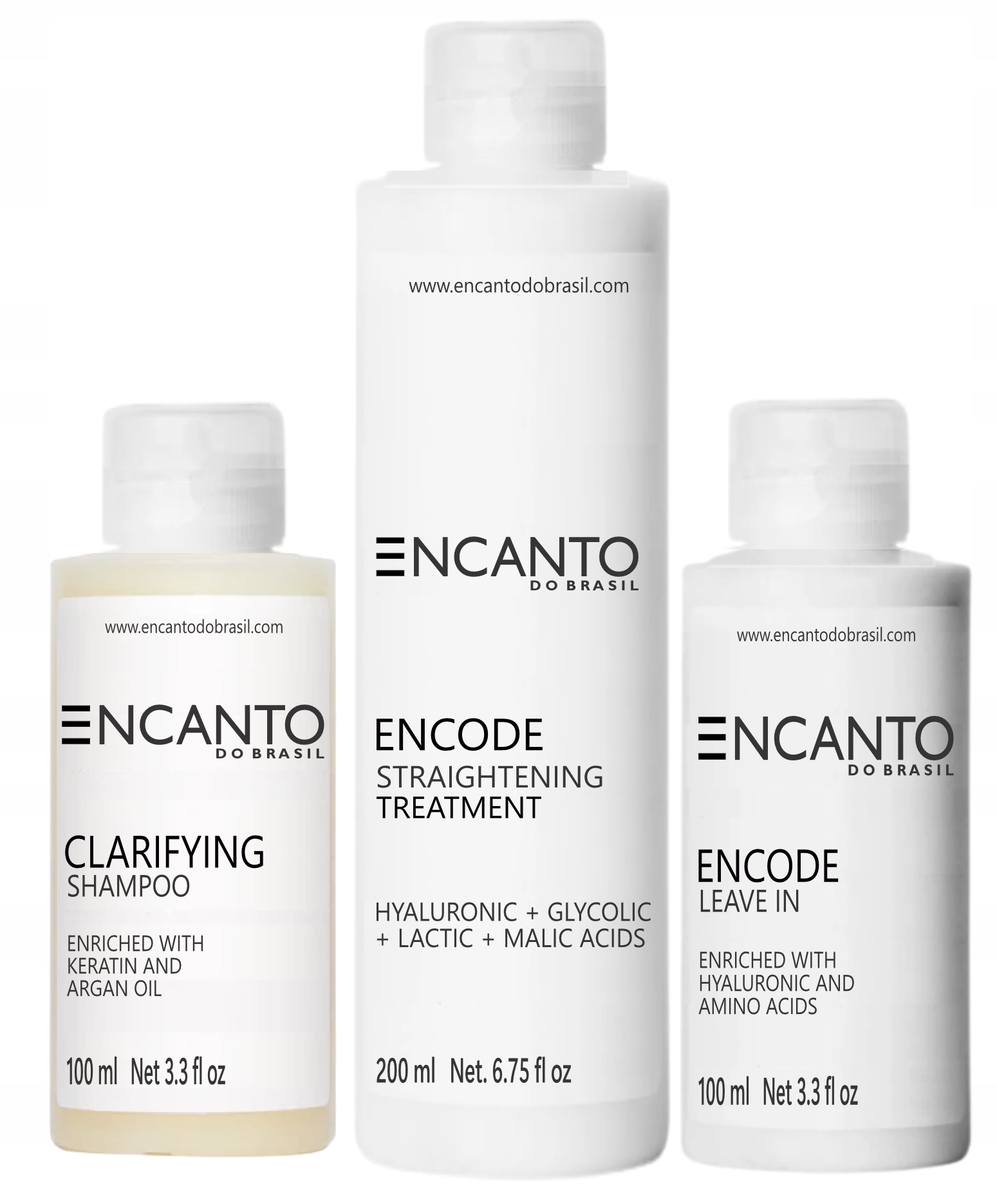 Encanto do Brasil Encode zestaw do keratynowego prostowania 2x100ml + 200ml