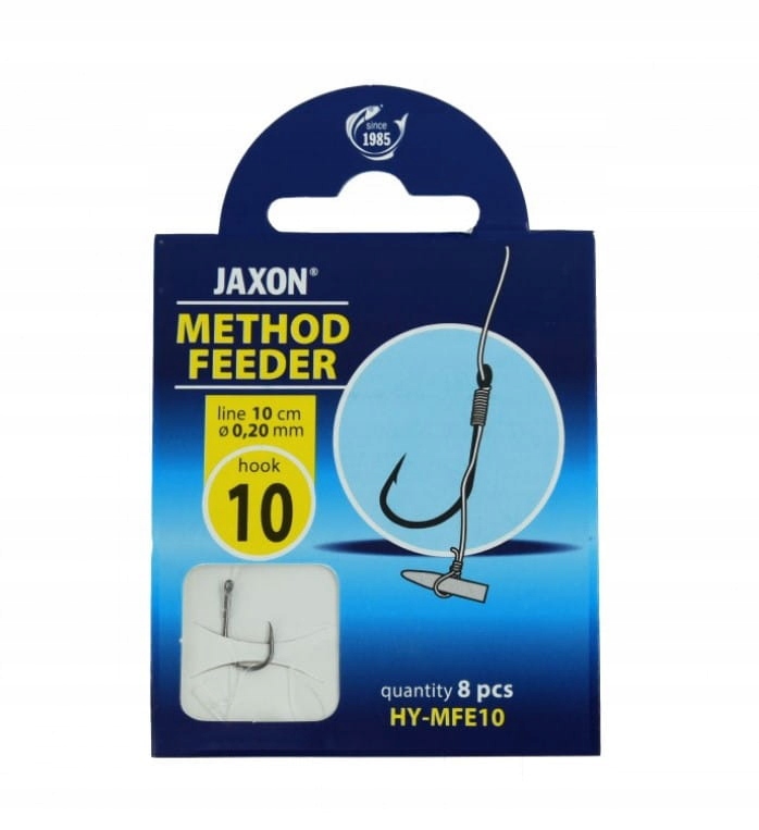 Haczyki Method Feeder Mfe Jaxon Z Przyponem Żyłkowym 0,20mm 8szt #10