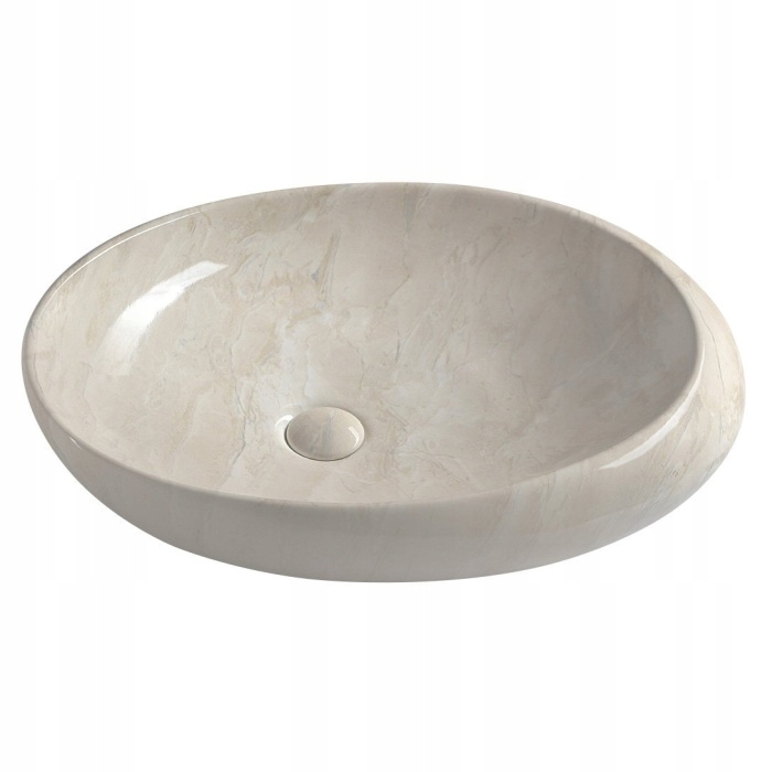 Sapho Dalma keramické umývadlo 68x165x44 cm marfil MM327