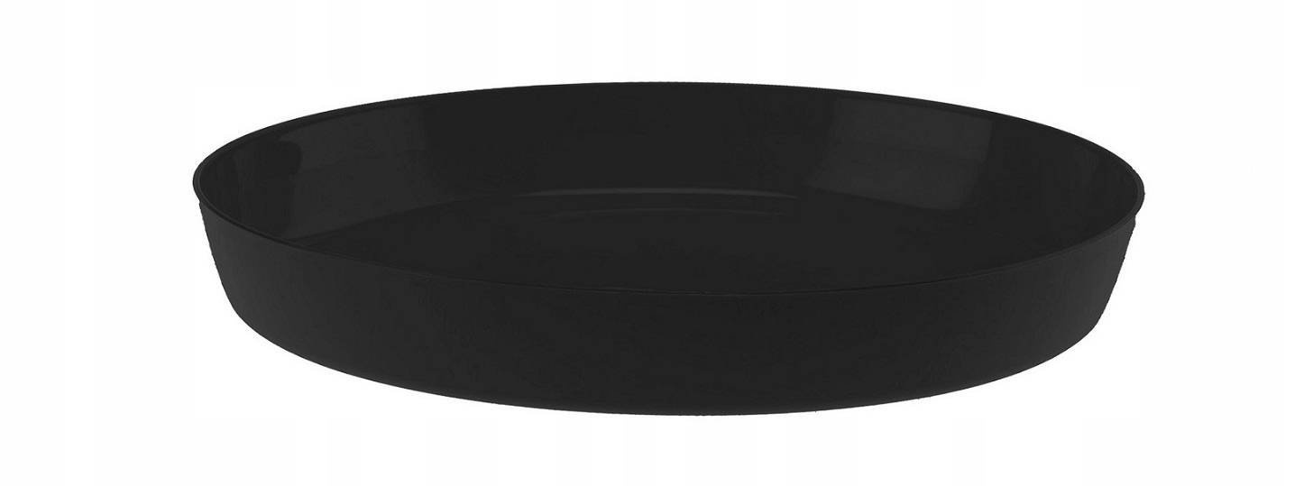 

Podstawka pod doniczkę Aga 17 cm czarna połysk