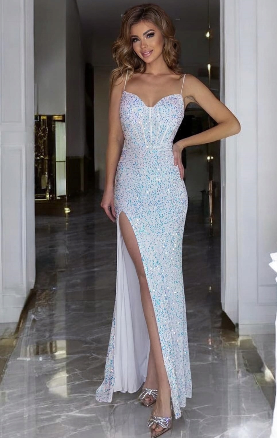 Šaty Svatební Šaty Elefoni Flitry Velikost 34 Xs