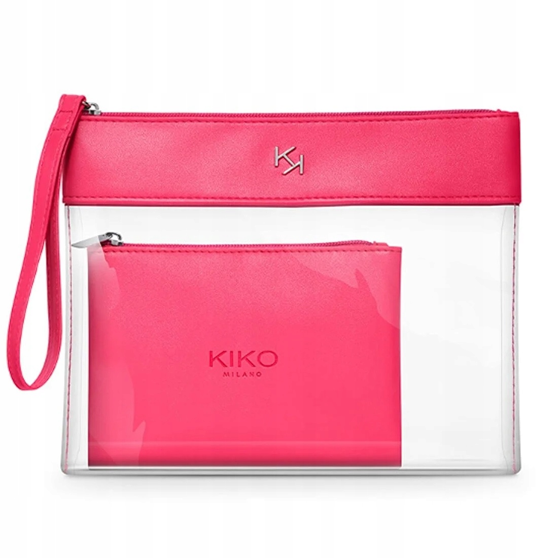 Kiko Milano Transparent Beauty Case przezroczysta kosmetyczka 002 Fuchsia