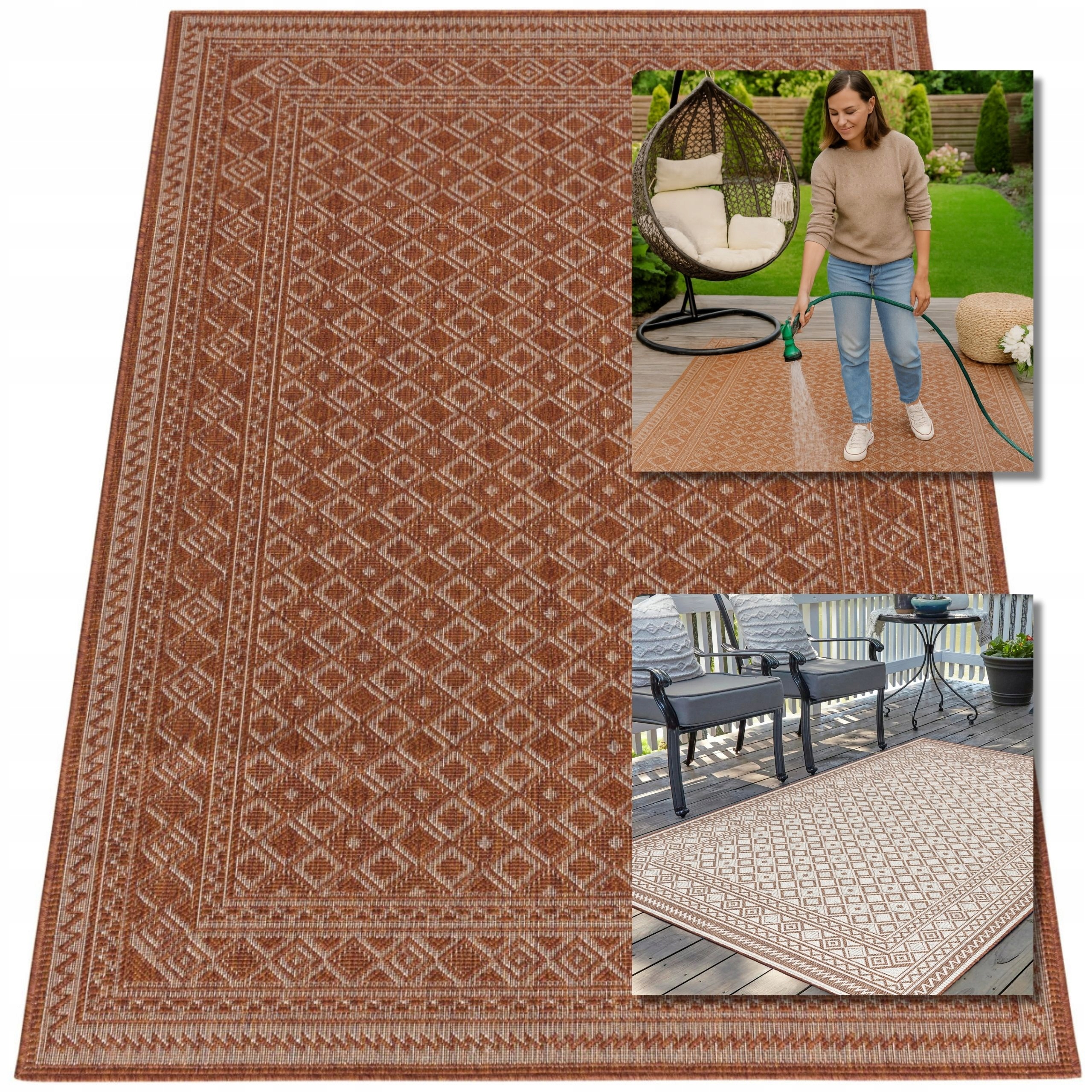 Koberec Oboustranný Na Terasu Terasový Boho Provázkový 140x200