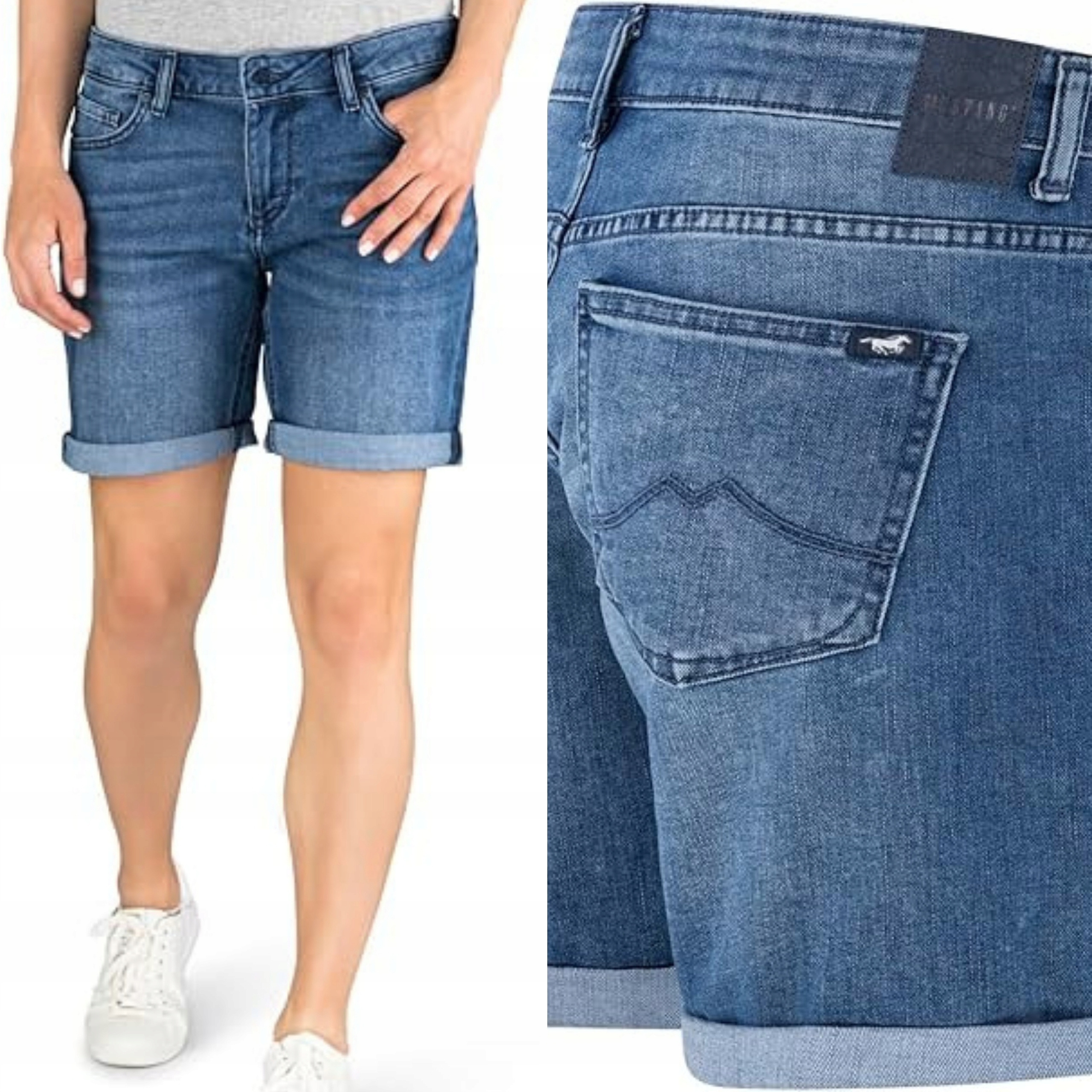 Mustang kraťasy Blue jeans Bermuda_ W27