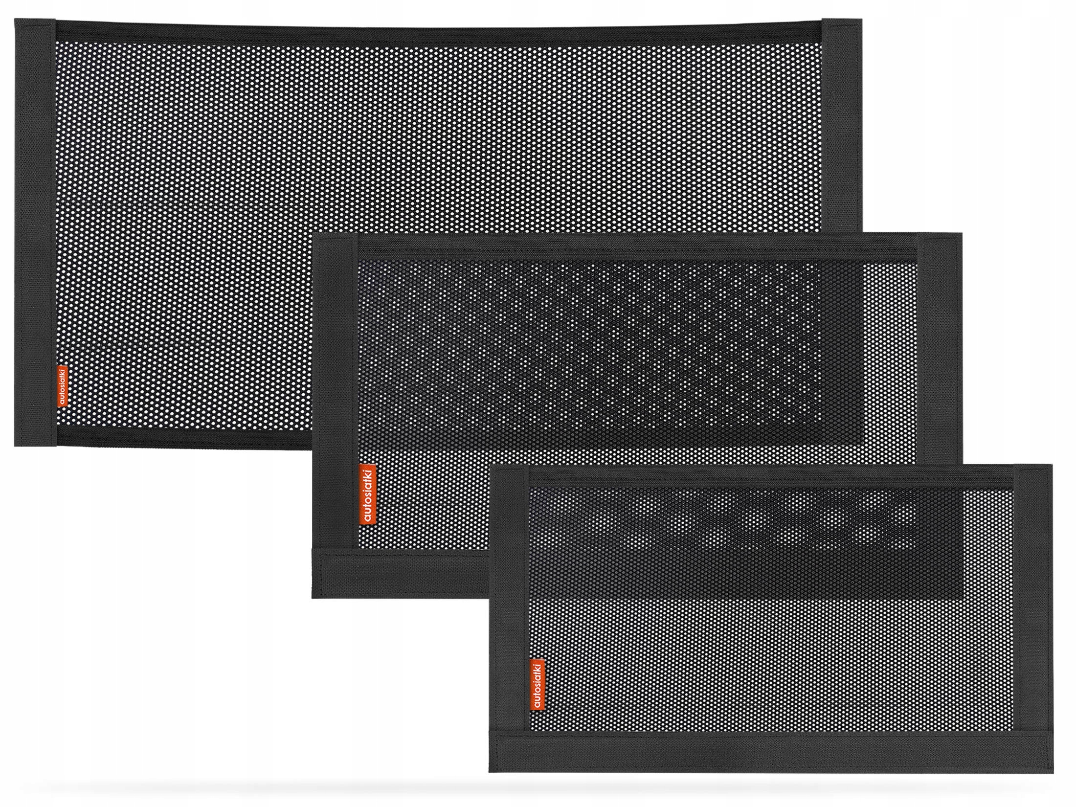 Zestaw uniwersalnych siatek do bagażnika na rzep do tapicerki 3 sztuki