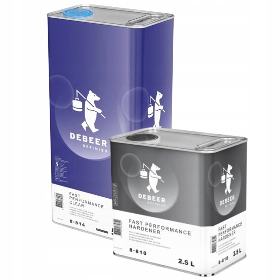 Debeer 8-814 Fast Performance Clear Bezfarebný lak 2:1 Kpl s utw 7,5L