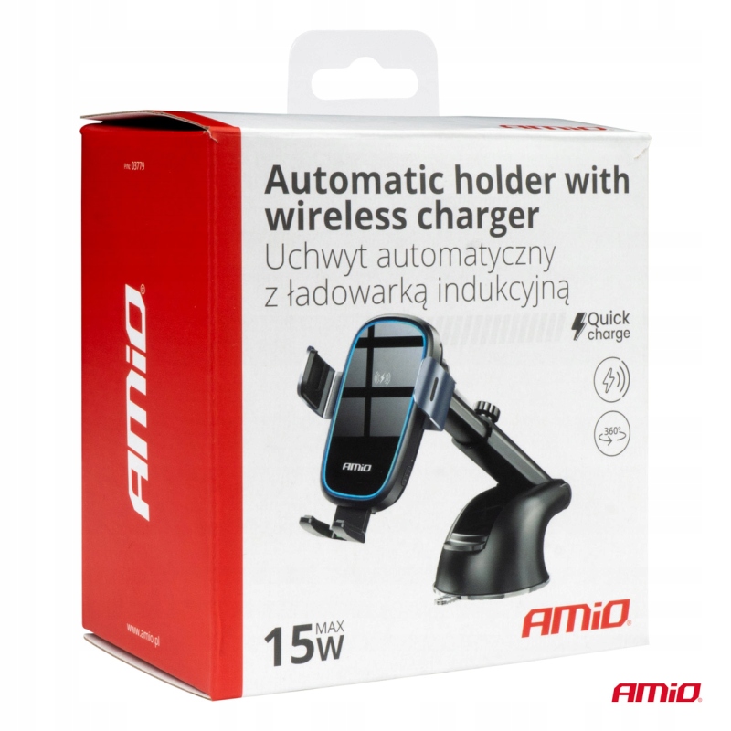 UCHWYT SAMOCHODOWY NA TELEFON SMARTFON ŁADOWARKA SAMOCHODOWA INDUKCYJNA QC Rodzaj do telefonów