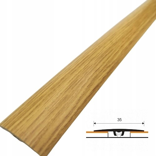 Listwa progowa płaska 36mm PVC dąb 2E dł 2m