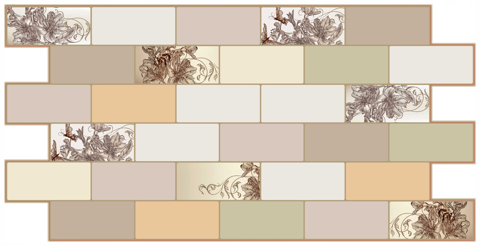 

Panele Ścienne Pcv Płytki Kafelki Kuchnia 3D