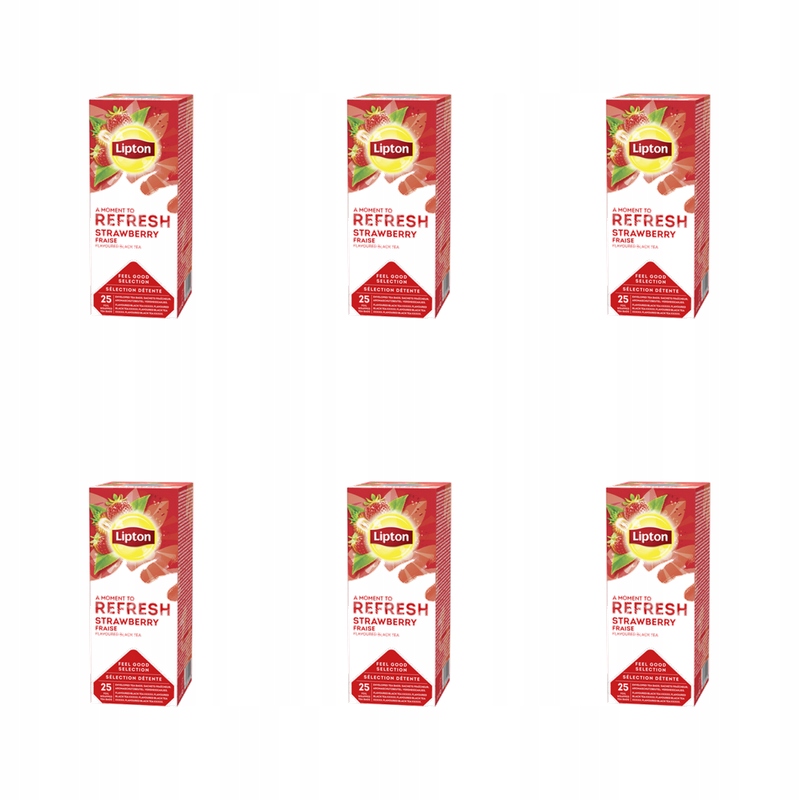 Lipton Classic Strawberry 25 obálek x 1.6 g (jahoda) X6