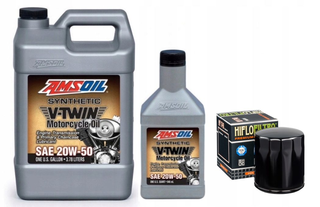 ZESTAW DO HARLEY DAVIDSON V-ROD OLEJ AMSOIL 20w50 4,73l + FILTR