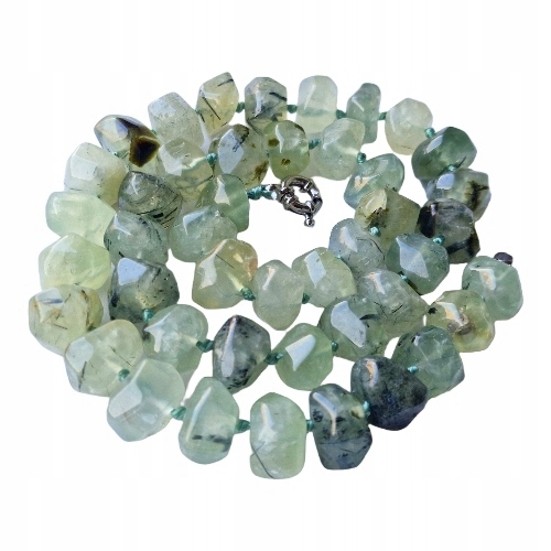 Vintage Prehnit Frenit Phrenit Přírodní Nádherný Náhrdelník Dobrá Aura