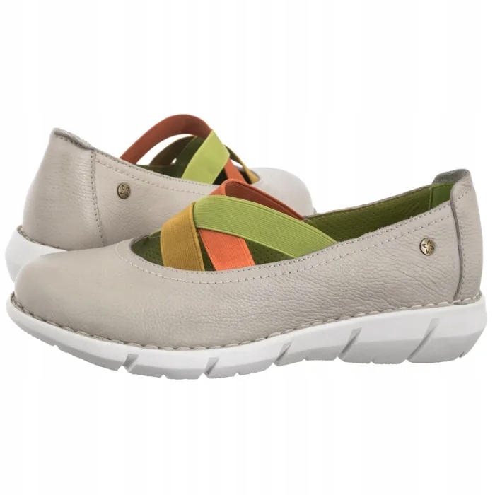 Polobotky Dámské kožené Maciejka Šedé P6814-13