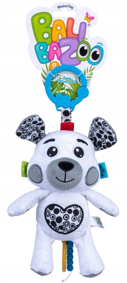 BaliBaZoo PIES POZYTYWKA Zawieszka na wózek gryzak METKI szeleści Wiek dziecka 0 +