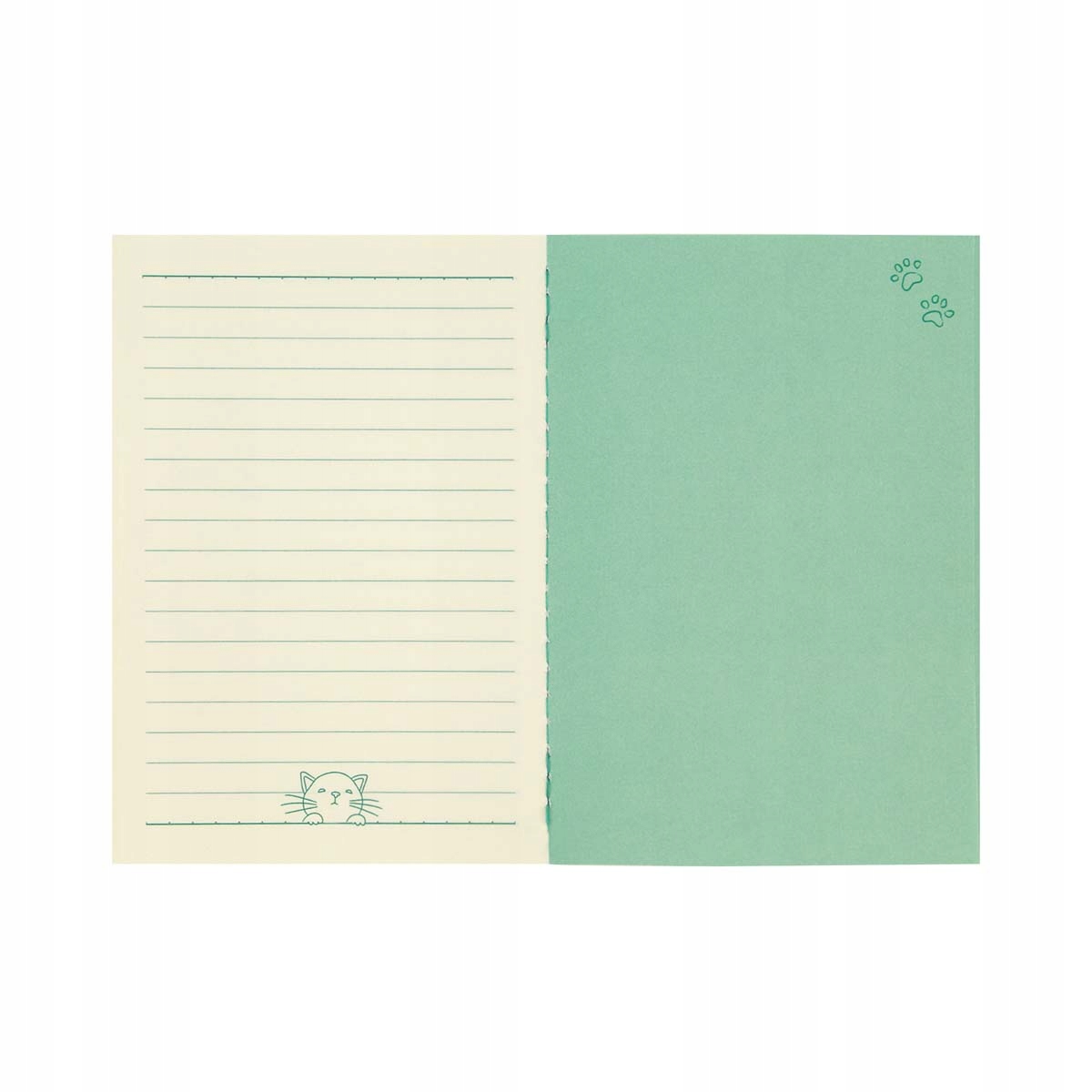 Mały zeszyt - koty - feline fine (green) Format A6