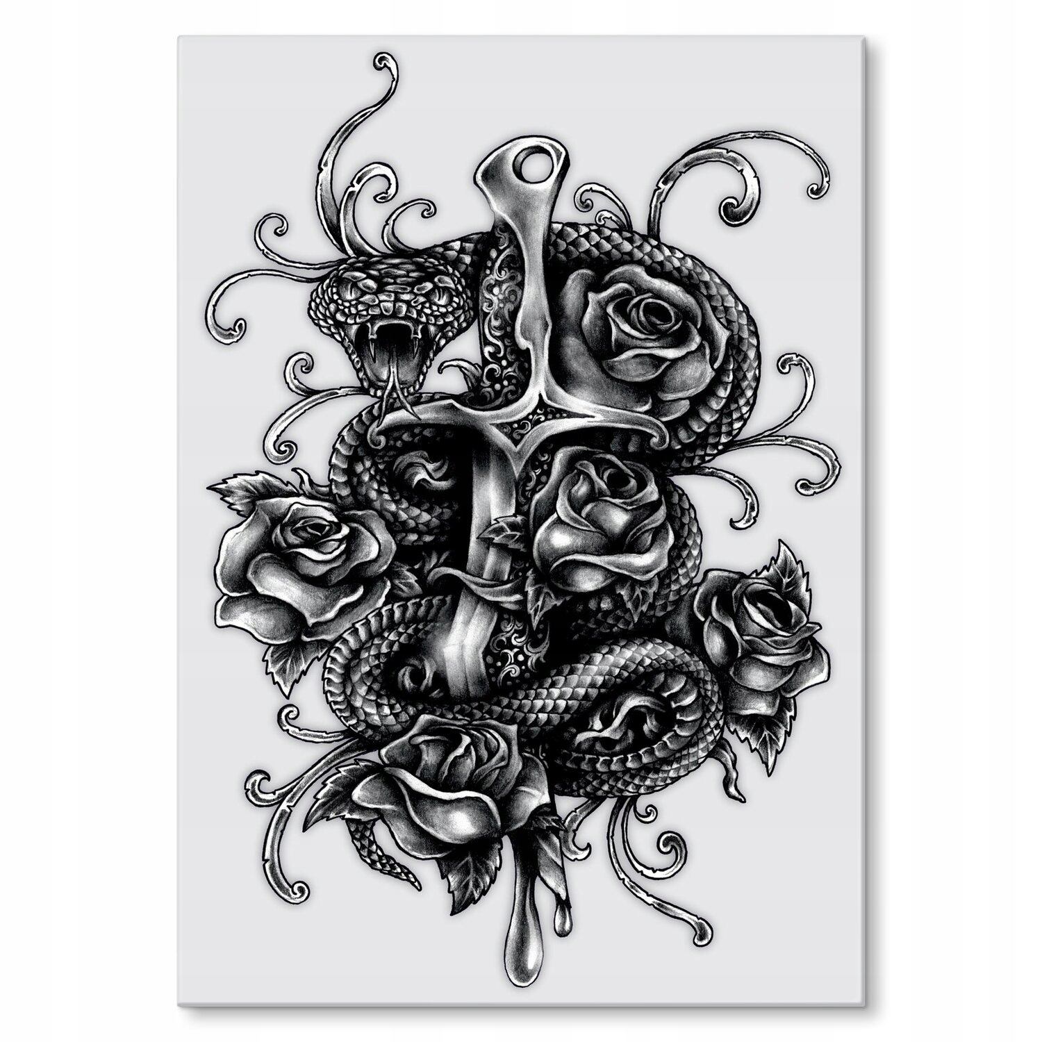 Kovový plakát Tetování Had Dárek 30 x 42 cm