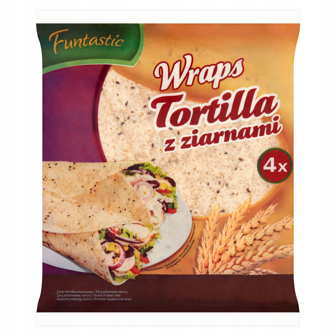 

Funtastic Tortilla z ziarnami 250 g (4 x 62,5 g)