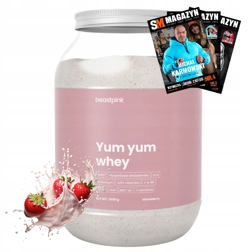 Gymbeam Beastpink Yum Yum Whey 1000 g Protein Doplněk Stravy Wpc Pro Nabrání Hmotnosti A Svaly