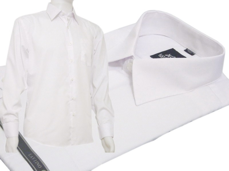 40/41 Elegancka koszula męska BIAŁA długi rekaw Rozmiar kołnierzyka 40