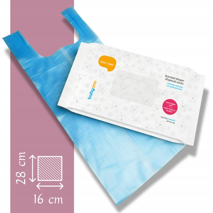 BABYONO ZAPACHOWE WORECZKI NA ZUŻYTE PIELUSZKI PACHNĄCE DELIKATNIE 6x100SZT Marka Babyono