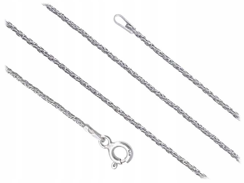 Dlouhý stříbrný kroucený Řetízek Liščí ocas 1,4 mm ozdobný 55 cm