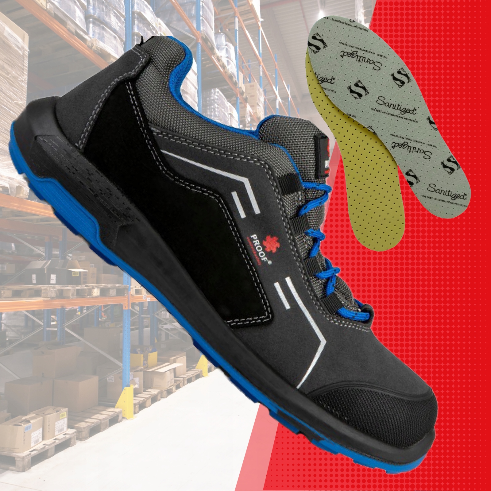 BUTY ROBOCZE OCHRONNE PÓŁBUTY LEKKIE S3 SRC PROOF KAPS7 ROZ. 43 + WKŁADKA Kod producenta TRZEWIKI ROBOCZE KAPS7