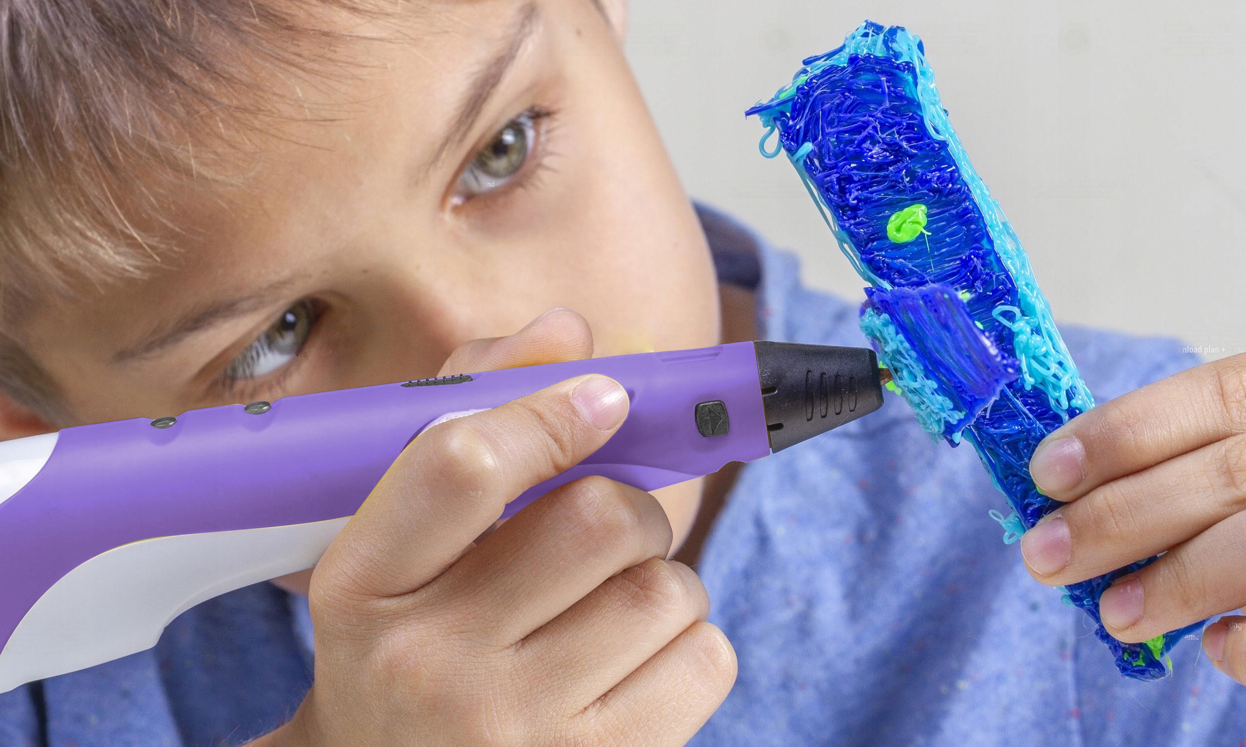 DŁUGOPIS 3D DLA DZIECI DRUKARKA 3D MAGICZNY DŁUGOPIS 3D + WKŁADY 160 METRÓW Materiał plastik