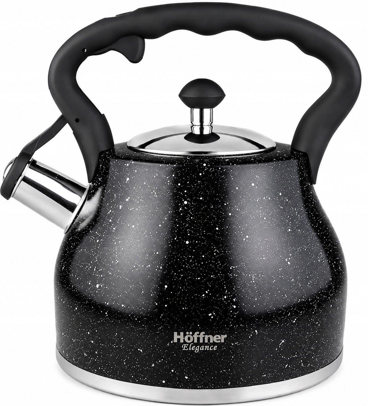 Konvice S Píšťalkou, Pevná, Nerezová Ocel, Plné Dno 2,7 L Hoffner