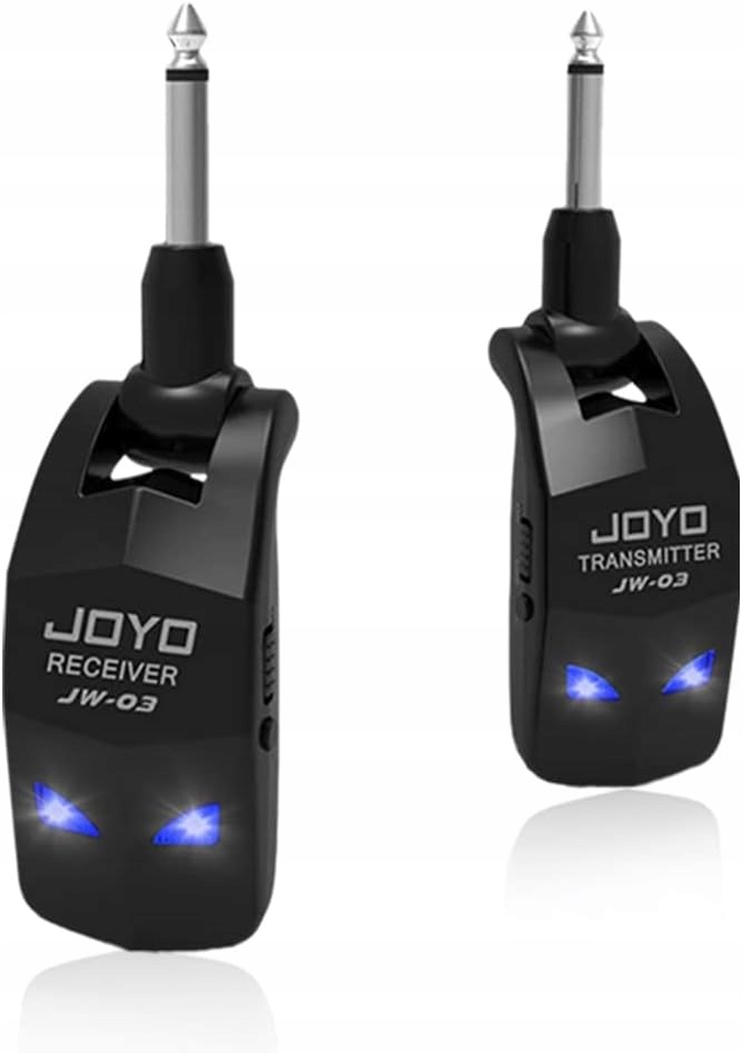 Joyo JW-03 – Bezdrátový systém pro kytaru/baskytaru, 2,4 GHz, latence <5 ms, dosah 20 m, 4 kanály, otočný konektor 220°