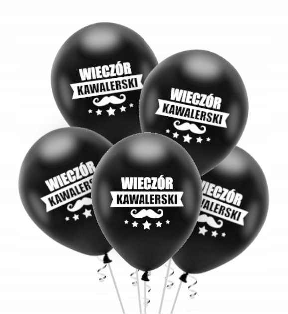 

Balony Wieczór Kawalerski czarne 5szt kawalerskie