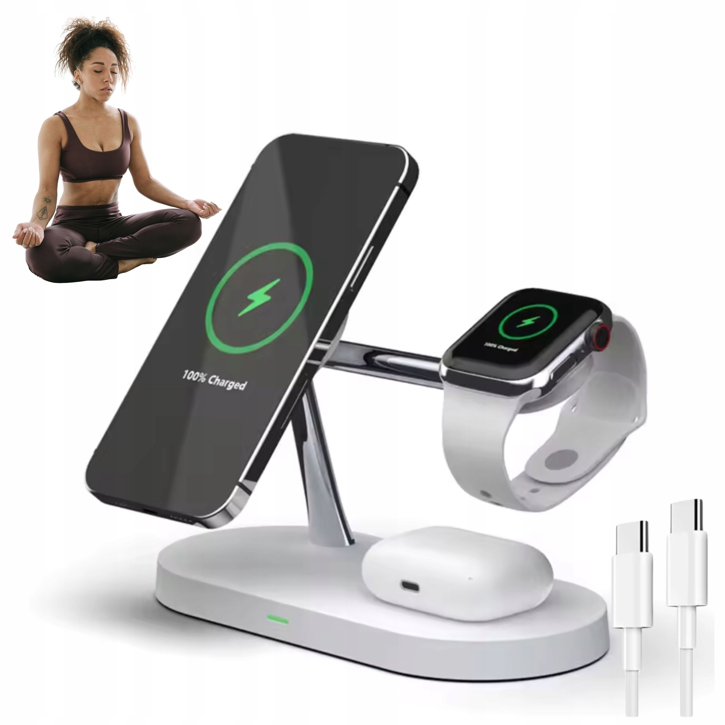 Bezdrátová Nabíječka Magsafe 3V1 Pro Iphone 17-12 Airpods Pro Watch 10-4