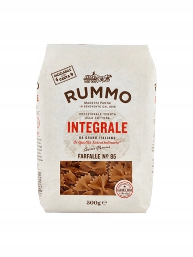 Levně 5 x Těstoviny Farfalle n. 85 Integrale 500 g Rummo