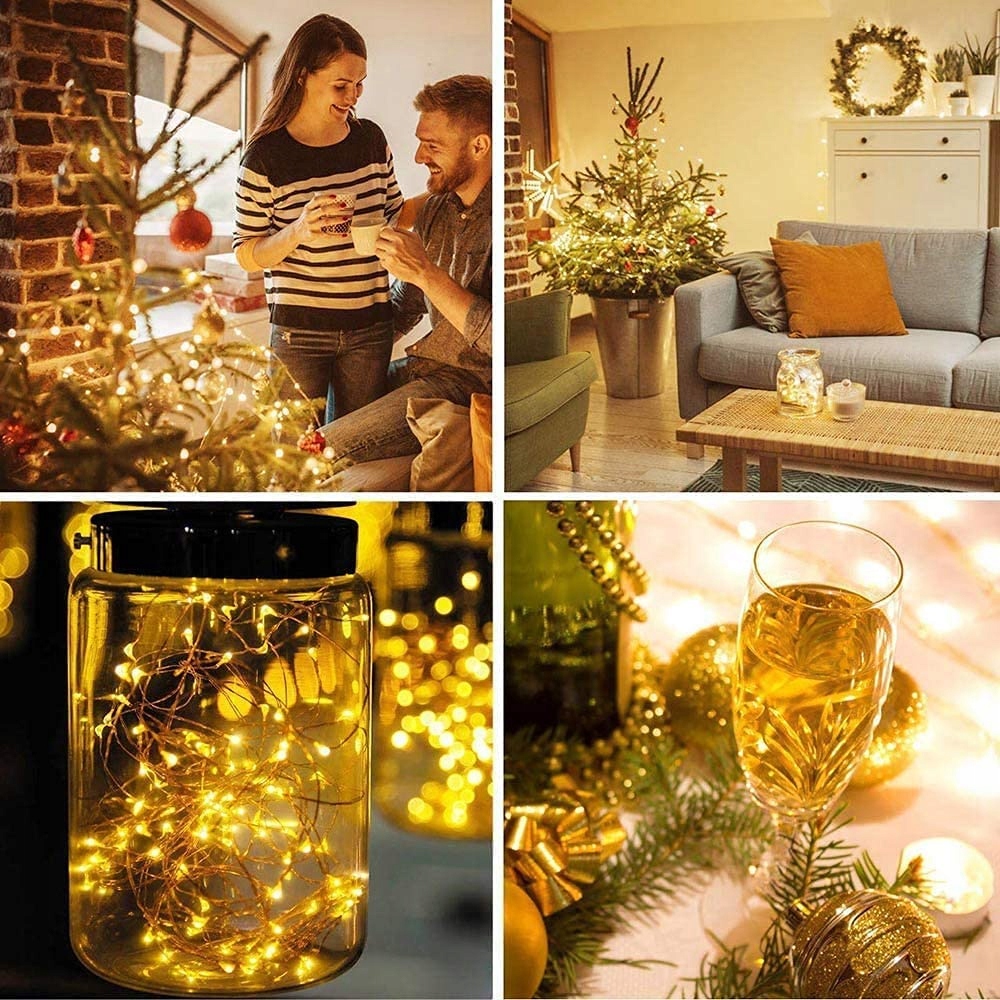 LED LICHTERKETTE 50M 500 LED OŚWIETLENIE ZEWNĘTRZNE WODOODPORNE — miniatura 4