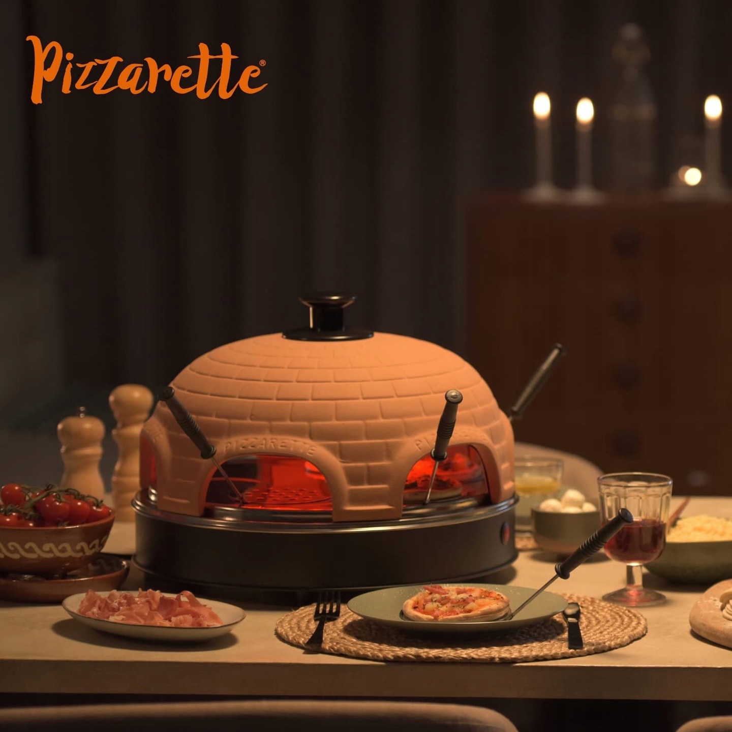 DOMOWY PIEKARNIK DO PIZZY GRILL PIEC 1200W 6 os. Model PO-115984 Emerio