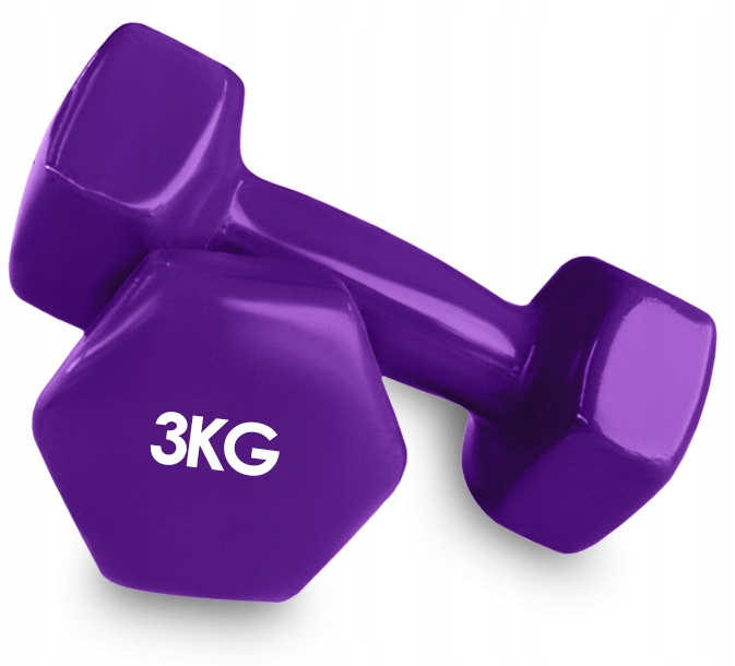 

2x 3kg Hantle Ciężarki Winyl Stal Hantelki Fitness