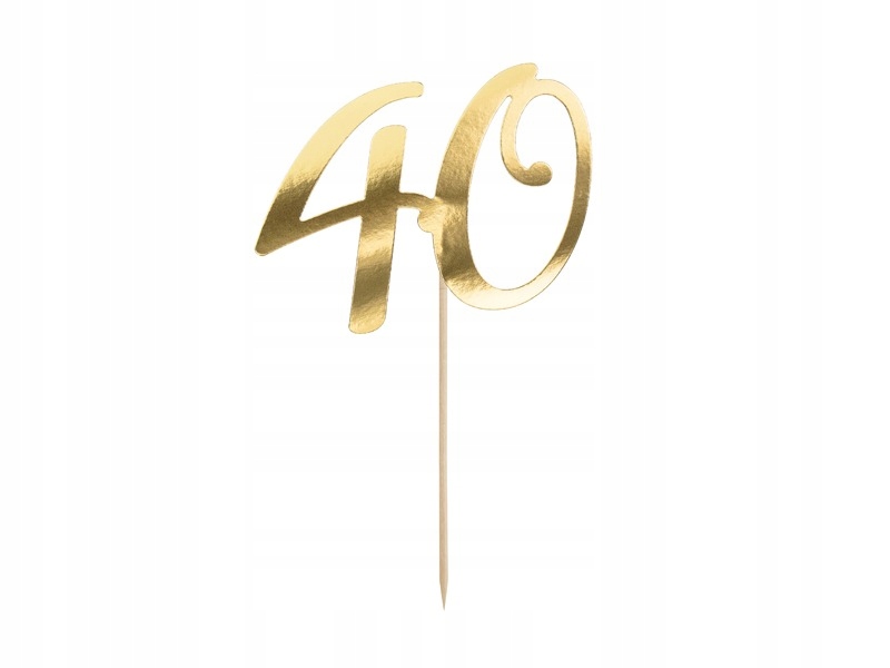 

Topper Na Tort ”40” Urodziny Złoty 20,5cm