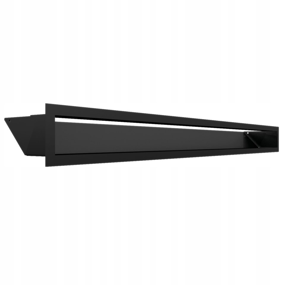 ventilační mřížka luft 9x100 cm 90x1000 Sf černá ocelová do krbu