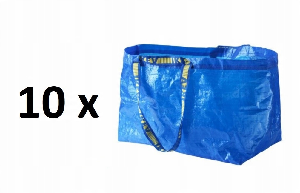 

Ikea Frakta torba 71L zakupy pranie basen 10 szt.