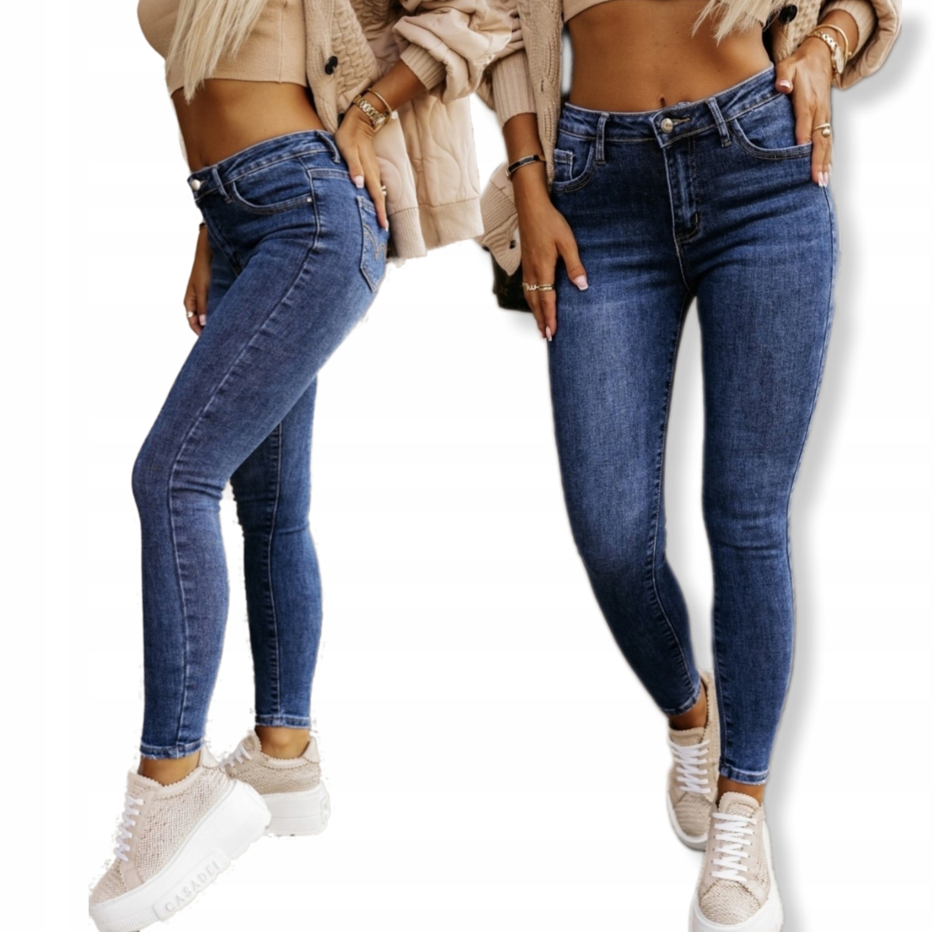 Spodnie Jeansowe M.sara Life's Wysoki Stan Dopasowane Uciągliwe Rurki 26 Xs