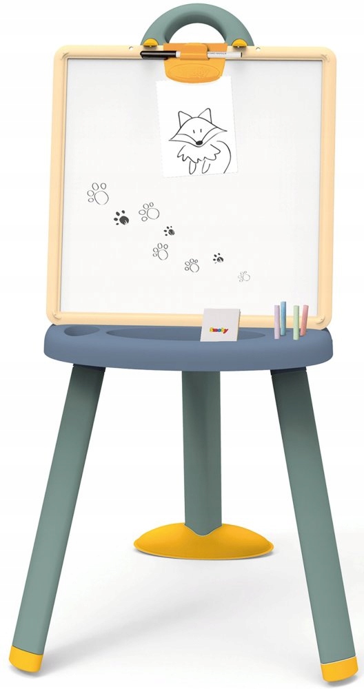 Tablica Dwustronna magnetyczna Kredowa Zestaw Literki Cyferki Kreda Smoby