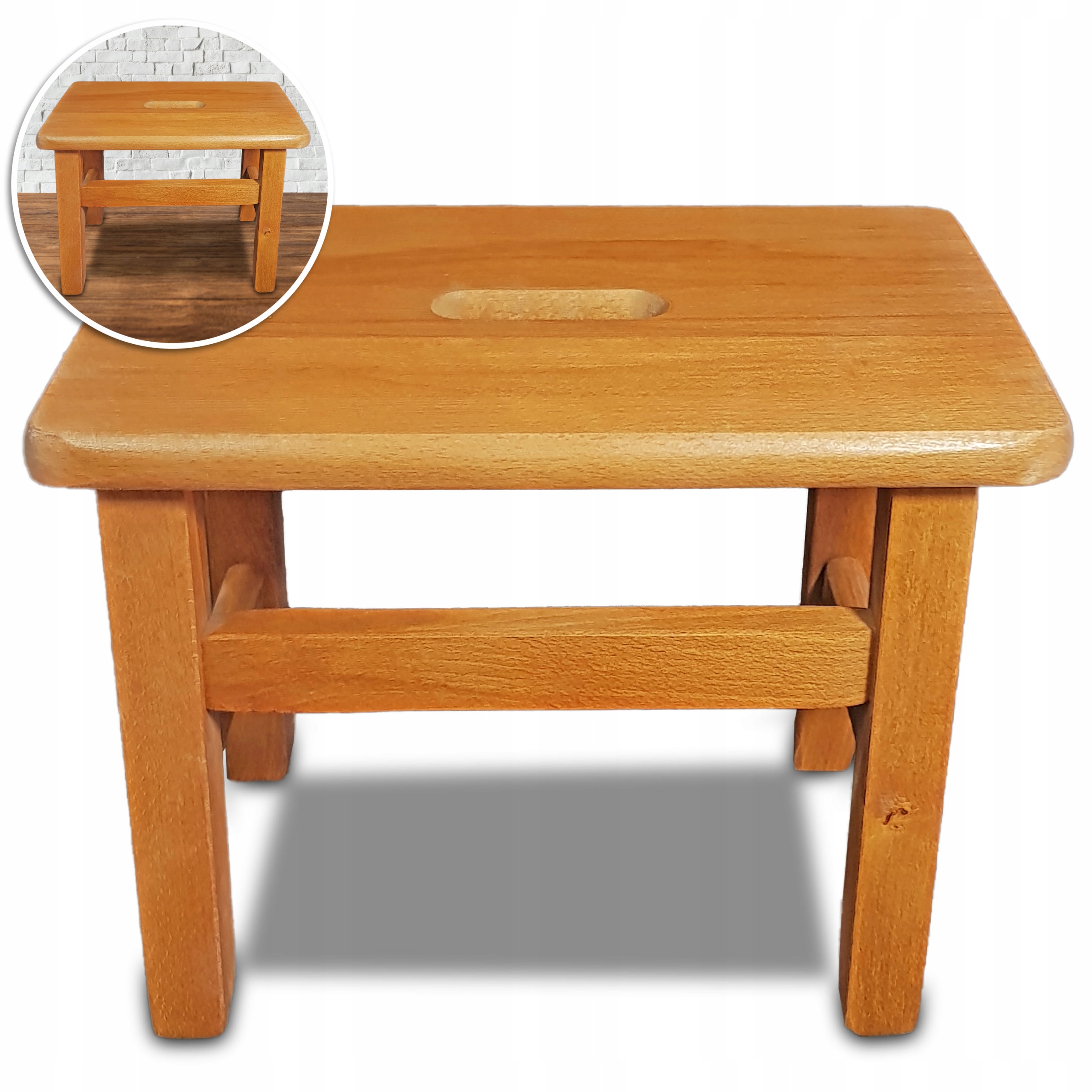 

Stołek Drewniany Krzesełko Taboret Solidny 27CM