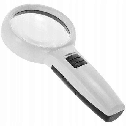 DUŻA LUPA SZKŁO POWIĘKSZAJĄCE 10X OŚWIETLENIE LED Marka HQ Power